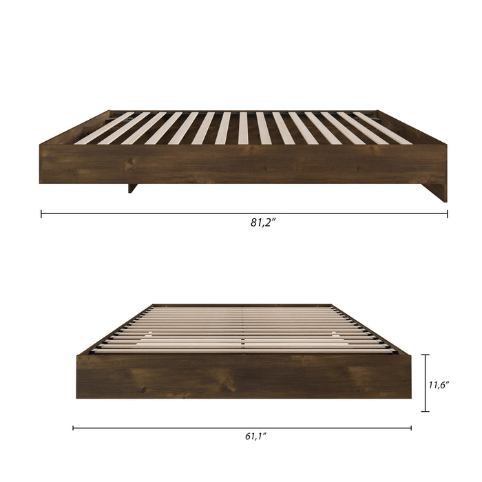 Nordika Queen Platform Bed - Truffle 