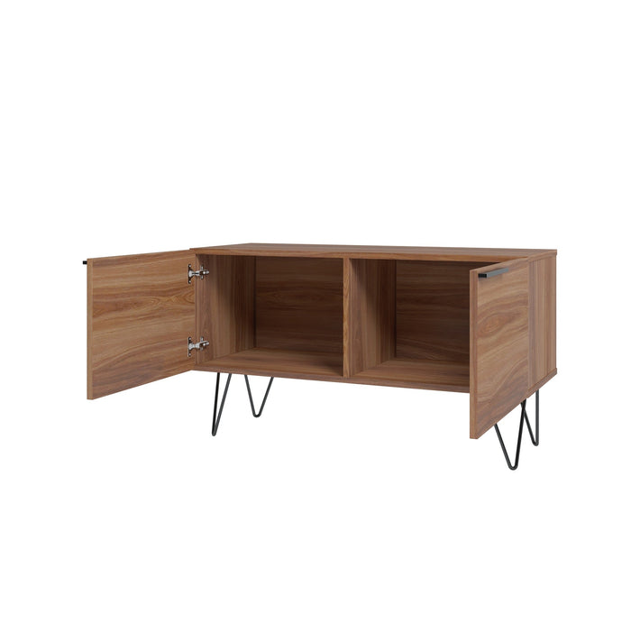 Manhattan Comfort Beekman 2-Shelf Accent Cabinet - Brown