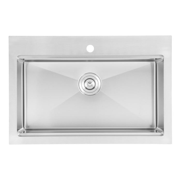 Ancona 30\" Dual Mount Workstation Kitchen Sink - AN-33105