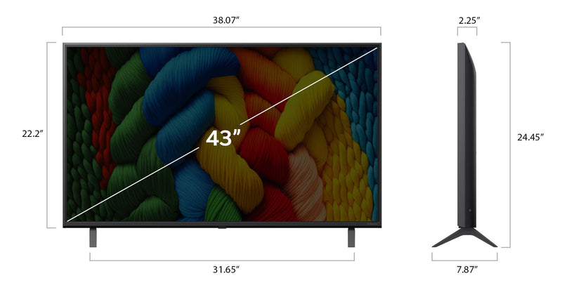 LG 43\" NanoCell AI NANO80 4K Smart TV (43NANO80AUA.ACC)