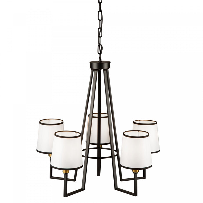 Coco 5-Light Black and Gold Chandelier 