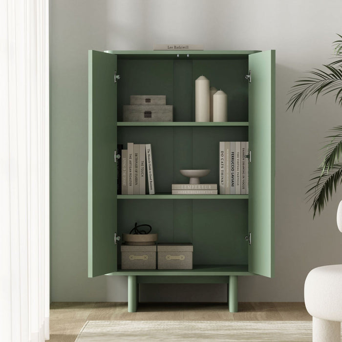 Ella Modern 32\" Accent Cabinet in Sage Green 