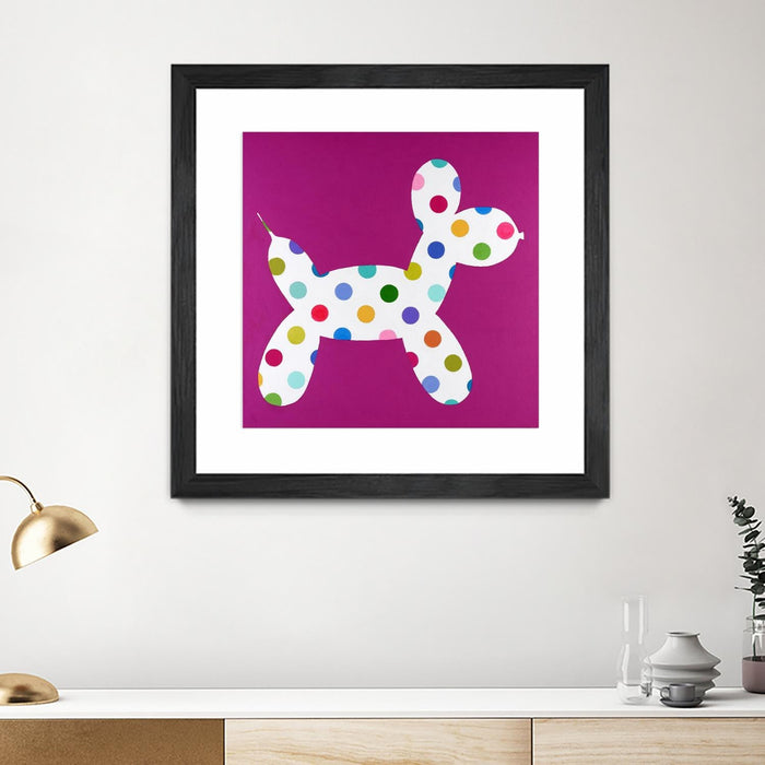 \"Dottie\" Matted and Framed Black 30x30 Wall Art