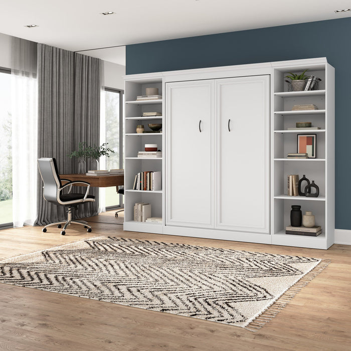 Bestar Versatile Full Murphy Bed Closet Organizers (109 W) - White