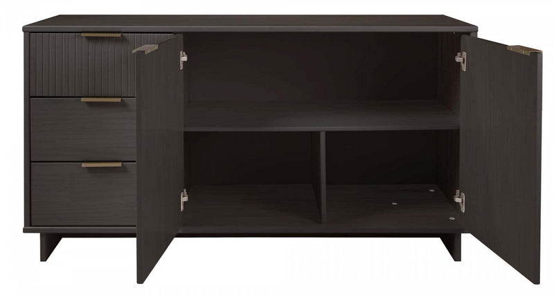 Granville Modern 55\" Sideboard in Charcoal Gray Buffet 
