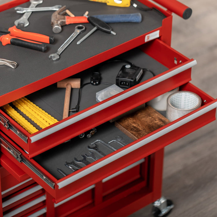 Durhand 6-drawer Lockable Tool Chest Rolling Workshop Tool Organizer
