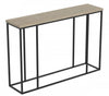 47” Console Table - Dark Taupe With Black Metal 