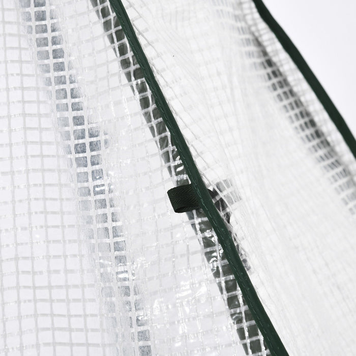 Outsunny 63\" X 54\" X 71\" Greenhouse Portable Hot House For Plants With Zipper Door And Mesh Window F