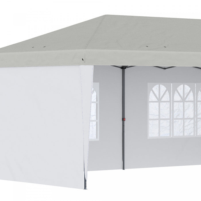 Outsunny 10'x 20' Outdoor Pop Up Canopy Tent Party Tent Commercial Instant Shelter W/ Carrying Bag W