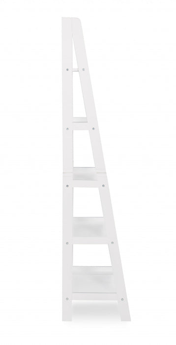 Acadia Ladder Bookcase - White