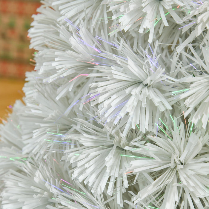 Homcom 2.5ft Prelit Artificial Tabletop Christmas Tree With Fiber Optics And 85 Tips
