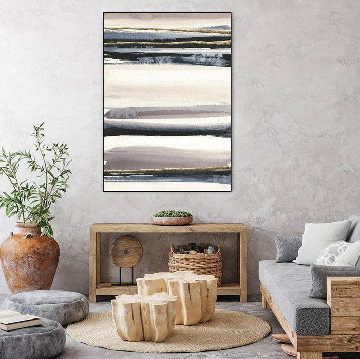 \"Gilded Grey Iii\" Canvas Framed Black 24x32 Wall Art