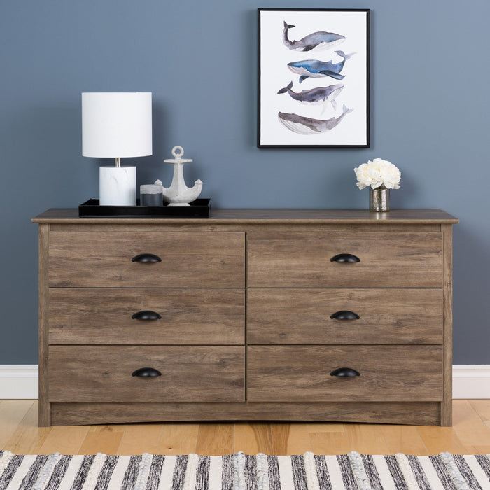 Salt Spring 6-Drawer Dresser - Drifted Grey
