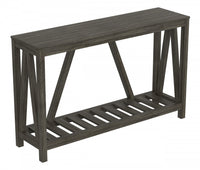 52” Console Table With 1 Shelf - Dark Grey 