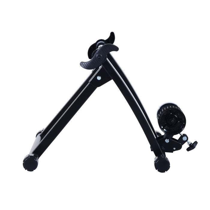 Soozier Foldable Indoor Bike Trainer, Stationary Bicycle Stand For Riding Exercise, 26-28\" & 700c Wh