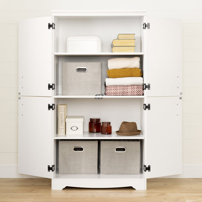 Farnel 4-Door Storage Cabinet - Pure White 