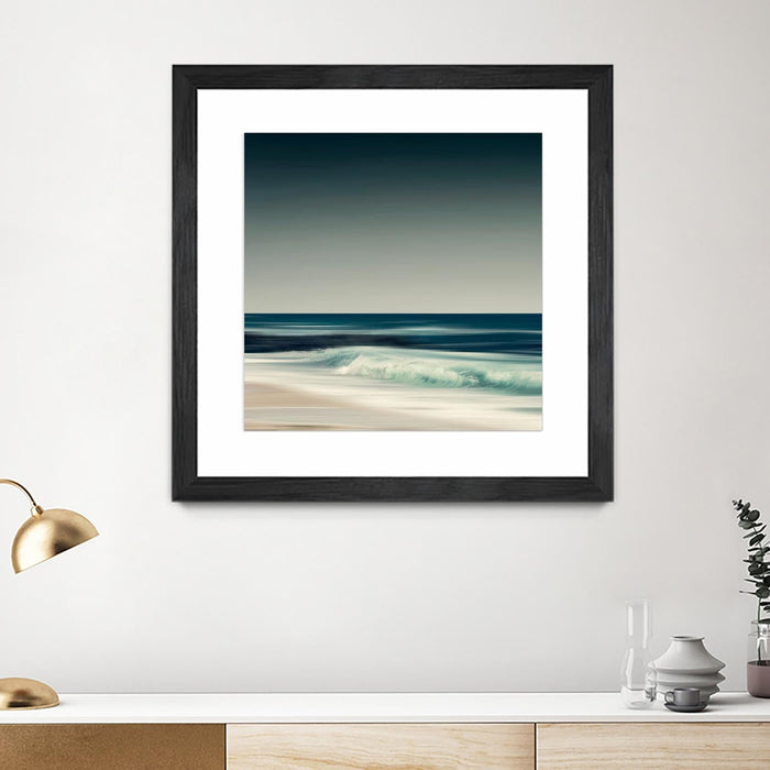 \"Cristal Surf\" Matted and Framed Black 30x30 Wall Art