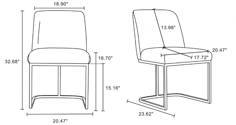 Serena Modern 6-Piece Dining Set in Light Gray Dining Chair 