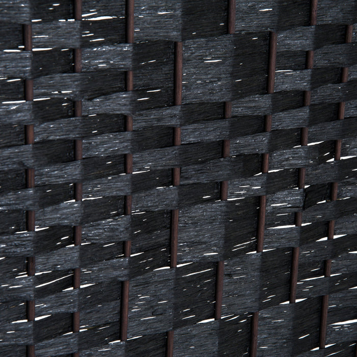 Homcom Double Hinged Woven Wicker Room Divider And Privacy Screens