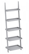 70” Wall Shelf 5-tier Storage Unit With Framed Borders – Light Grey 