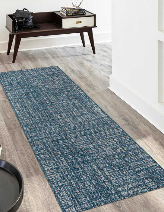 Nayah Contemporary 2'0\" x 6'0\" Runner Rug in Blue Indoor Area Rug 