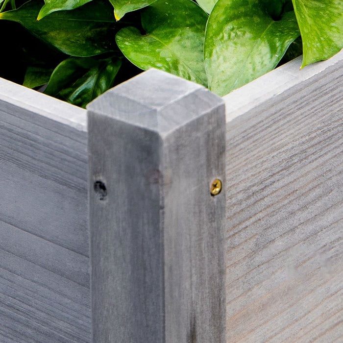 Outsunny 3-tier Raised Garden Bed, Elevated Planter Boxes, Freestanding Wooden Plant Stand For Veget
