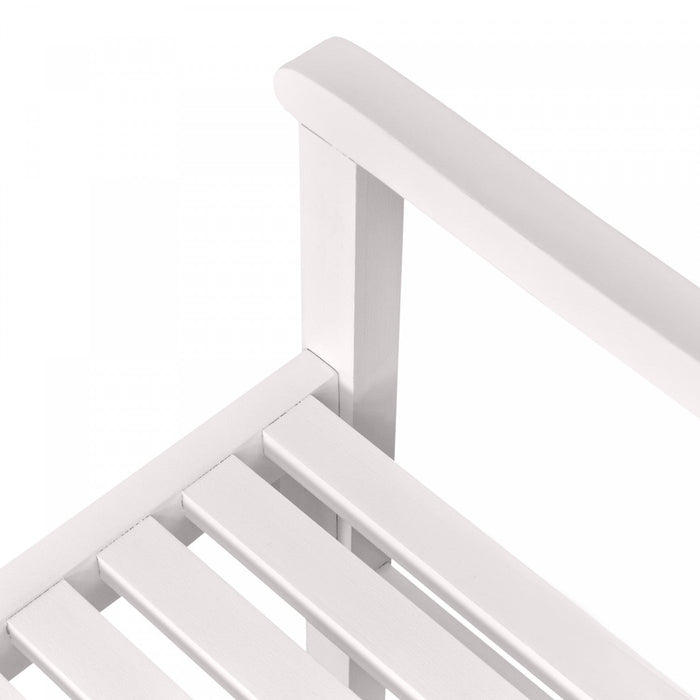 Outsunny Foldable Garden Bench, White