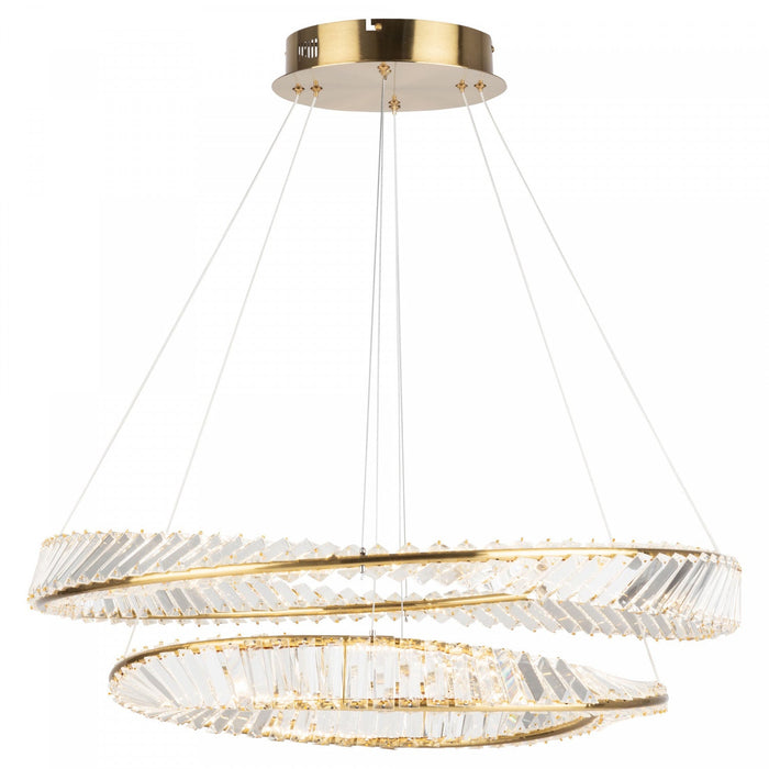 Stella 65 W LED Brushed Brass Chandelier