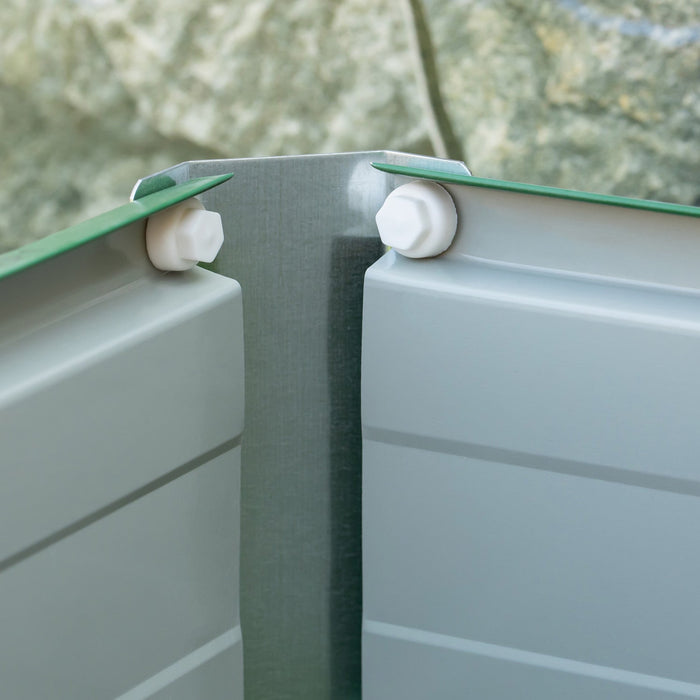 Outsunny Galvanized Raised Garden Bed, Elevated Large Metal Planter Box W/ Install Gloves For Backya
