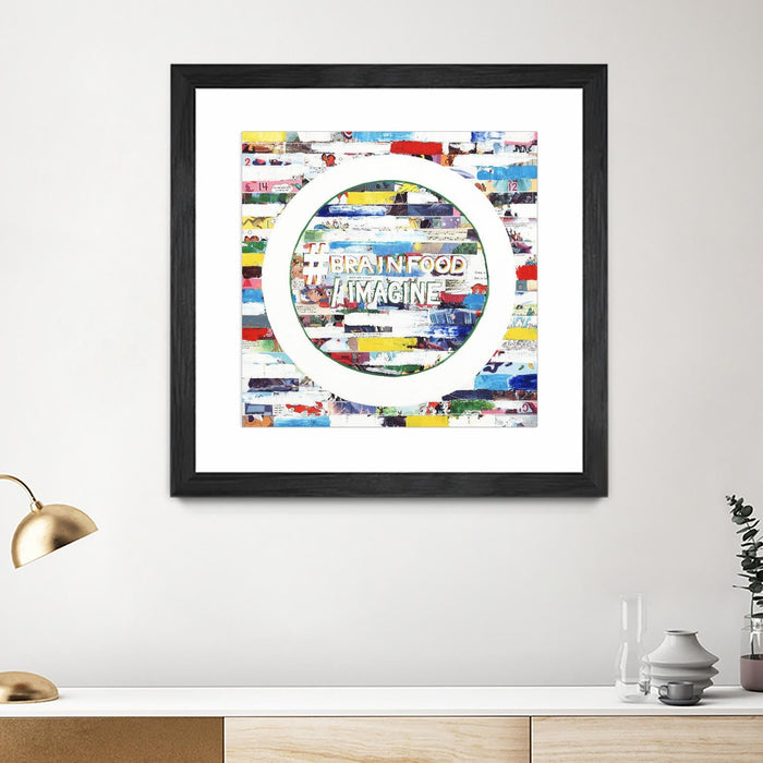 \"Smoke Circus Iv\" Matted and Framed Black 36x36 Wall Art