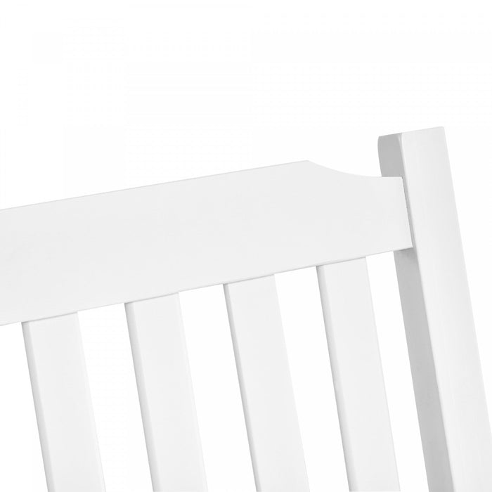 Outsunny 2-people Porch Swing Bench With 2 Hanging Chains For Deck White