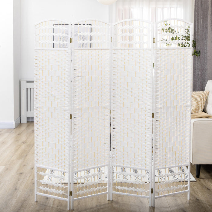 Homcom 4 Panel Folding Room Divider 5.6 Ft Privacy Screen Panel