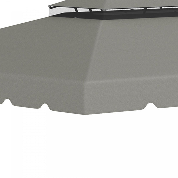 Outsunny 13.1' X 9.8' Gazebo Replacement Canopy, Double Vented Gazebo Top Cover For Garden Patio Out