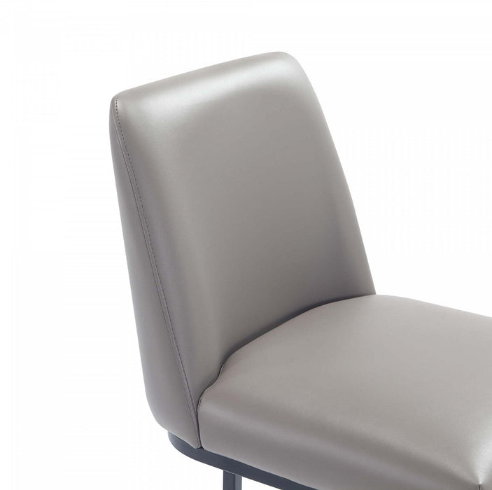 Serena Modern Metal Upholstered Counter Stool in Taupe - Set of 2 Bar Stool 