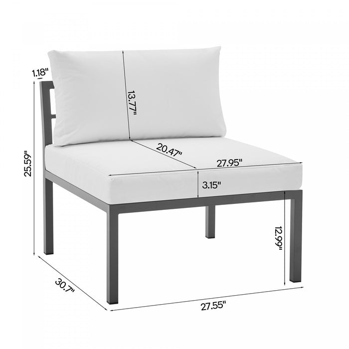Sunnyside Modern 5-Piece Conversation Set in White 