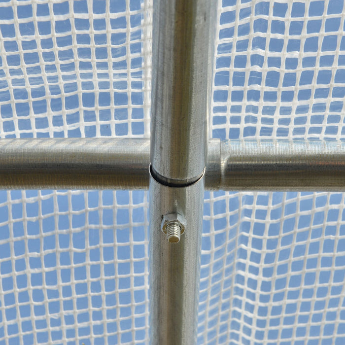 Outsunny 10' X 6.6' X 6.6' Walk-in Tunnel Greenhouse Pe Cover, Zipper Doors Roll-up Side Cover& Mesh