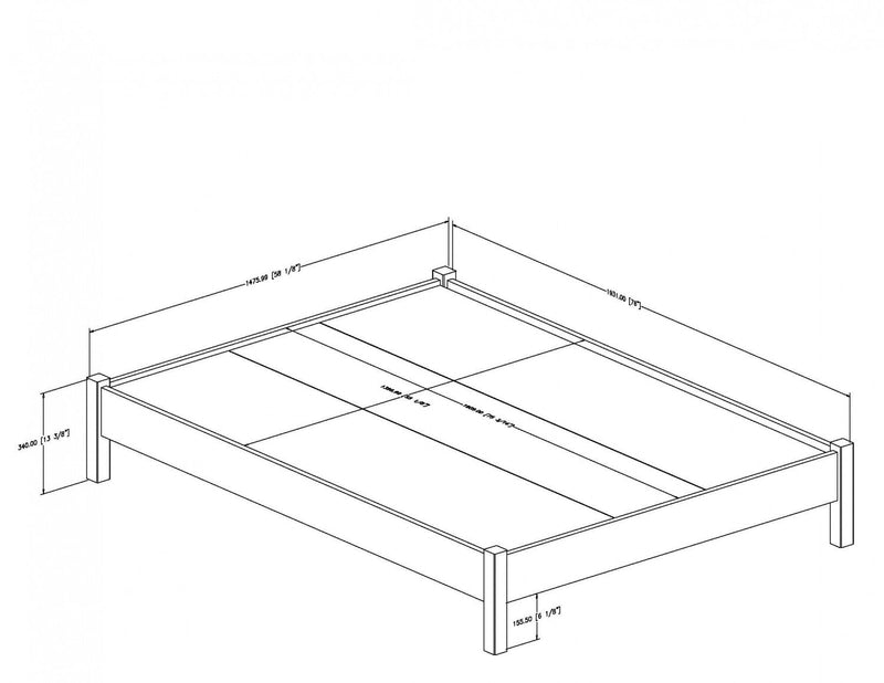 Step One Platform Bed - Gray Oak 