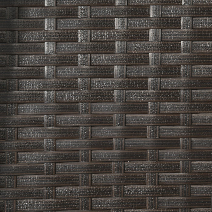 Outsunny 3-seat Porch Swing With Canopy Outdoor Swing Chair W/ Rattan Seat