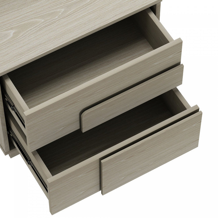 Horizon Modern 22\" Nightstand in Whitewashed Oak (2-Drawer) - Set of 2 