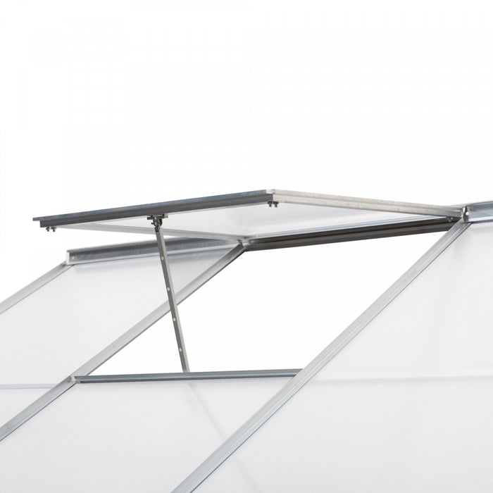 Outsunny 8' X 4' X 7' Lean-to Polycarbonate Greenhouse With Aluminum Frame, Outdoor Walk In Garden G