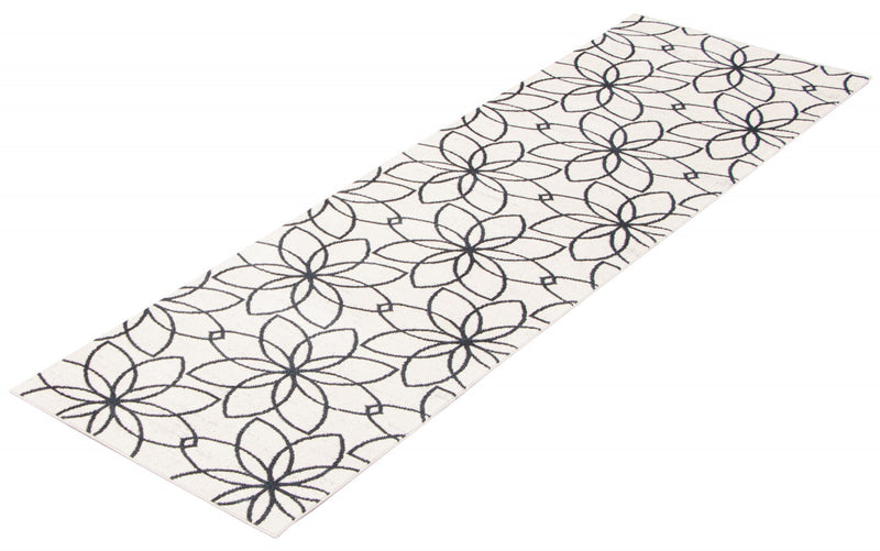 Terali Ivory Machine Washable Area Rug - 2'6\" x 8'0\"