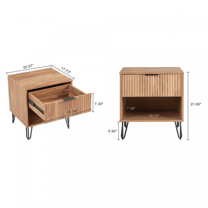 Dumbo Modern 2-Piece Dresser Set in Golden Brown 