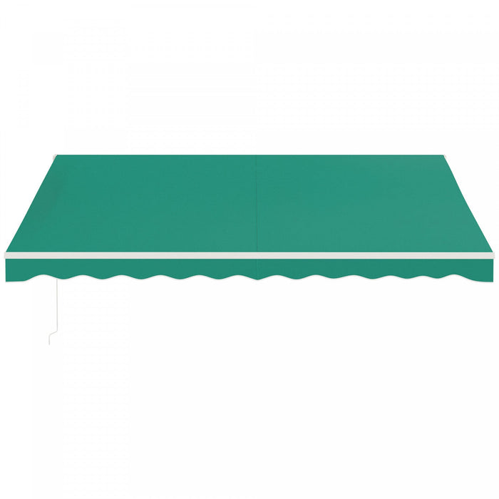 Outsunny 10' X 13' Electric Retractable Awning W/ Remote Controller, Green