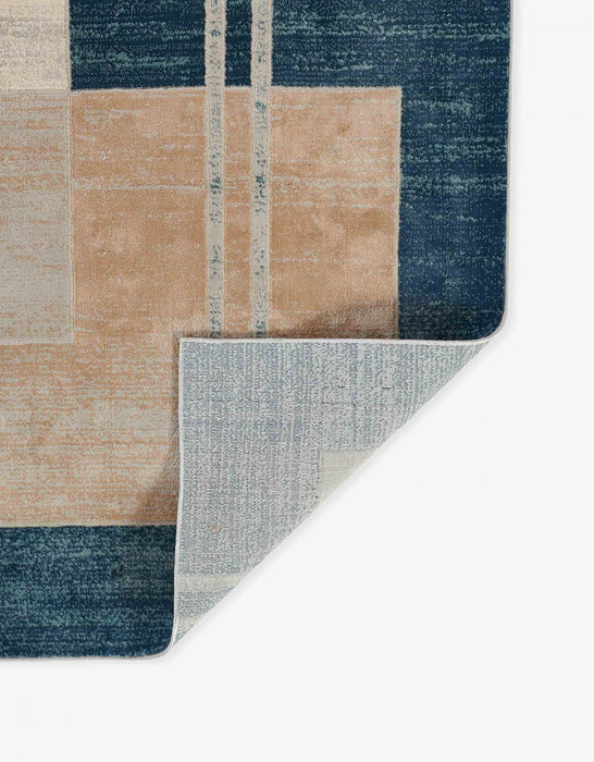 Sorelle Contemporary 5'1\" x 7'7\" Area Rug in Blue Indoor Area Rug 