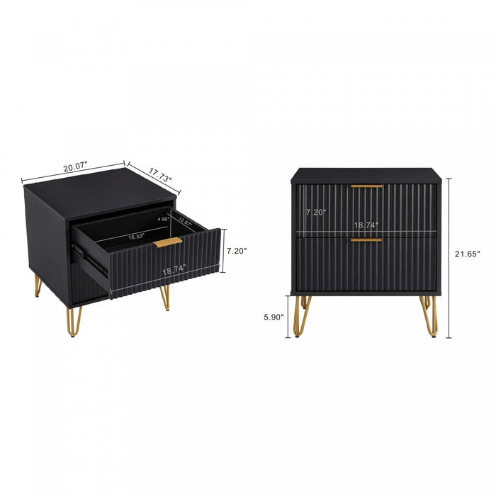 Dumbo Modern 2-Piece Dresser Set in Black 