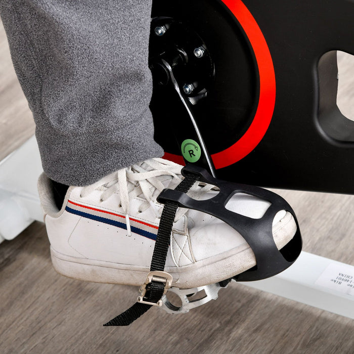 Soozier Adjustable Upright Stationary Exercise Bike Aerobic Training Indoor Cycling Cardio Workout F