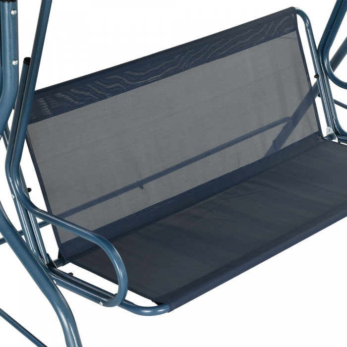 Outsunny 3-seat Patio Swing, Outdoor Swing With Adjustable Canopy