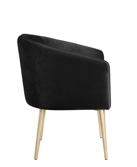 Velma Accent Chair Black Velvet 