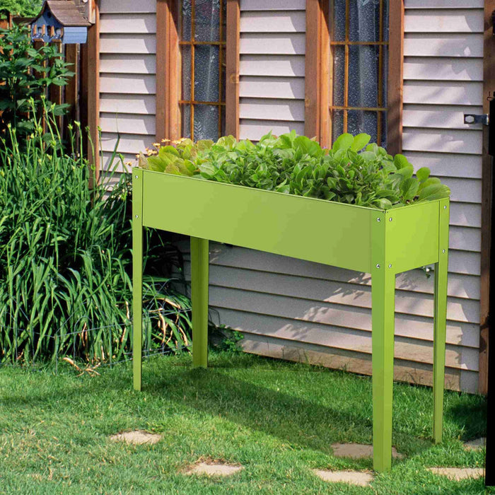 Costway 40"x12" Outdoor Elevated Garden Plant Stand Raised Tall Flower Bed