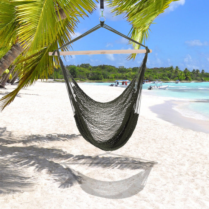 Outsunny Portable Hammock Chair, Hanging Woven Hammock Swing Chair Sleeping Bed For Outdoor Garden Y